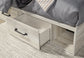 Cambeck  Panel Bed With 4 Storage Drawers With Mirrored Dresser And 2 Nightstands