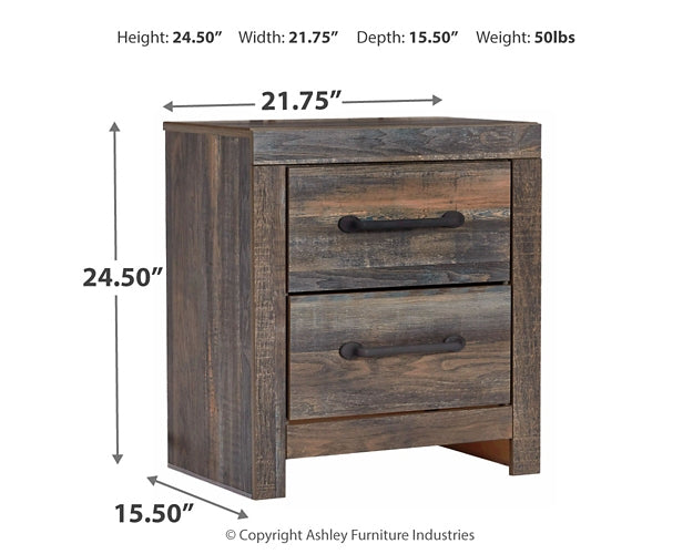 Drystan  Panel Bed With Mirrored Dresser And 2 Nightstands