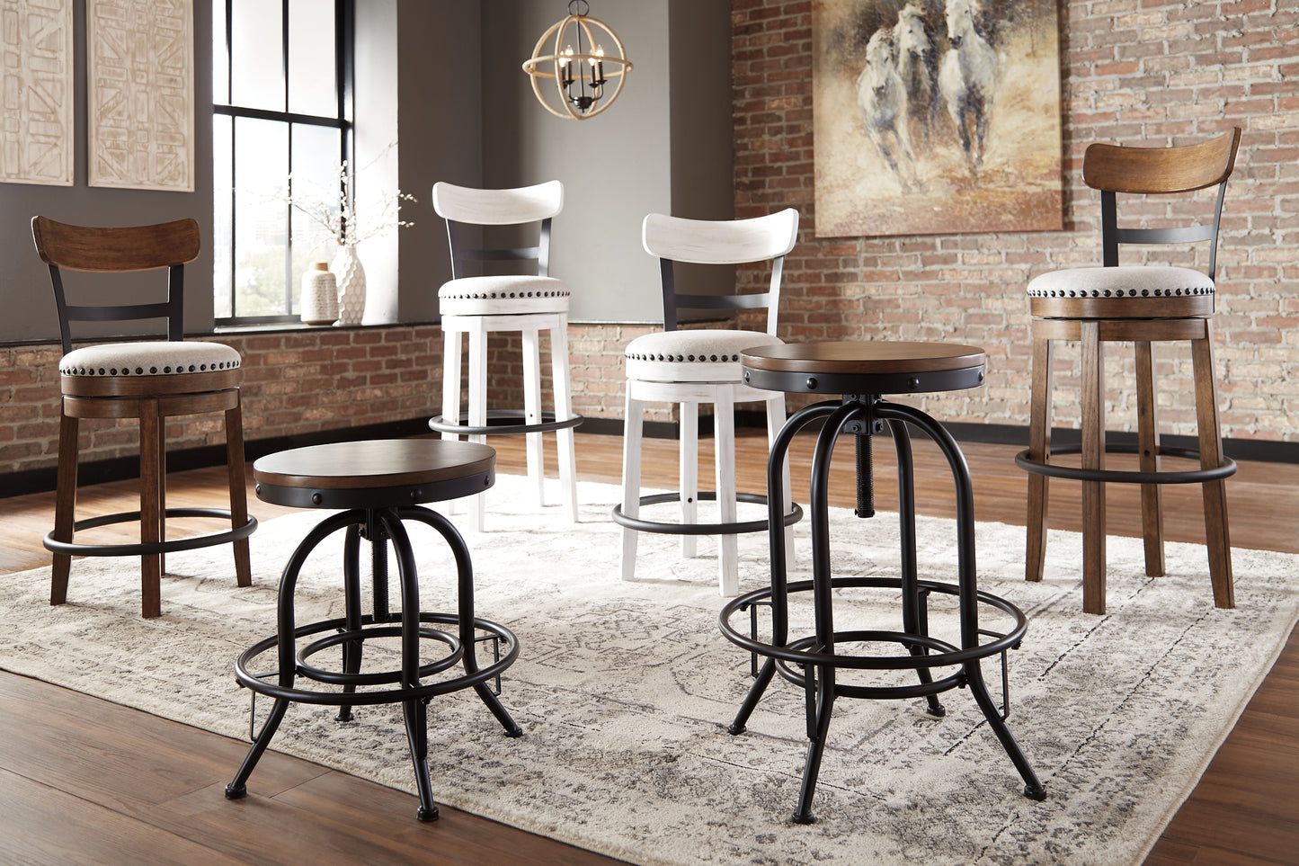 Valebeck Swivel Barstool (2/CN)