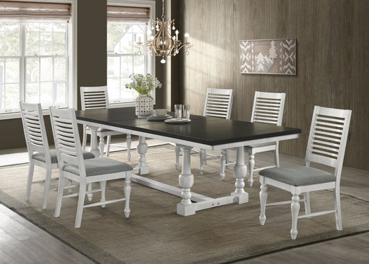 Aventine 7-piece Extension Leaf Dining Set Vintage White