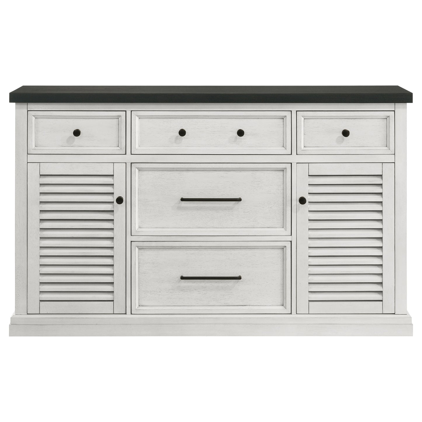 Aventine 5-drawer Sideboard Buffet Cabinet Vintage White