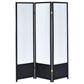 Calix 3-Panel Room Divider Folding Shoji Screen Black