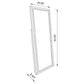 Seraphina 24 x 64 Inch Acrylic Framed Standing Mirror Silver