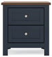 Landocken Two Drawer Night Stand