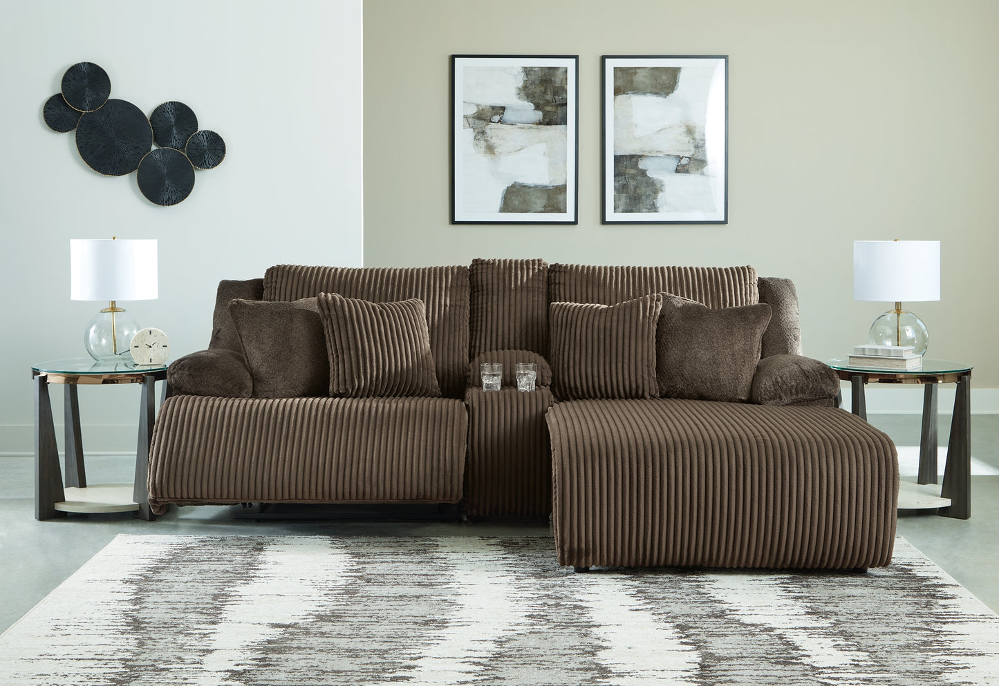 Top Tier 3-Piece Reclining Sectional Sofa with Chaise