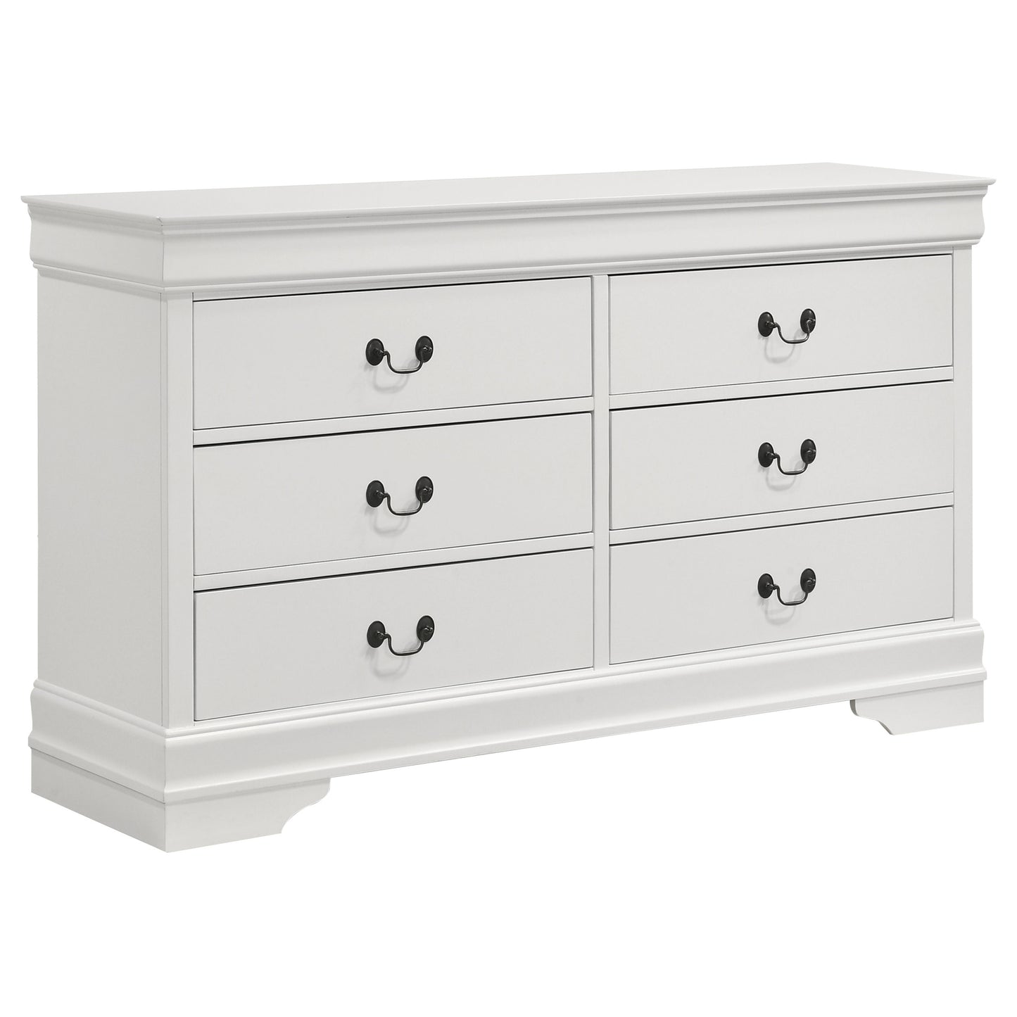 Louis Philippe 4-piece Queen Bedroom Set White