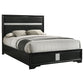 Miranda 55-inch Upholstered California King Panel Bed Black