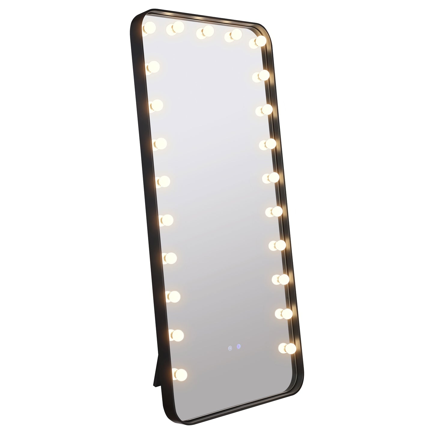 Canton 32 x 71 Inch LED Standing Mirror with Speakers Black