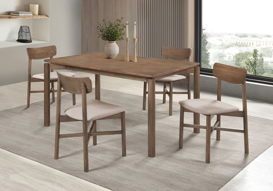 Parkridge 5-piece 59-inch Wood Dining Set Natural Walnut