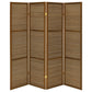 Browning 4-panel Bamboo Room Divider Folding Screen Walnut