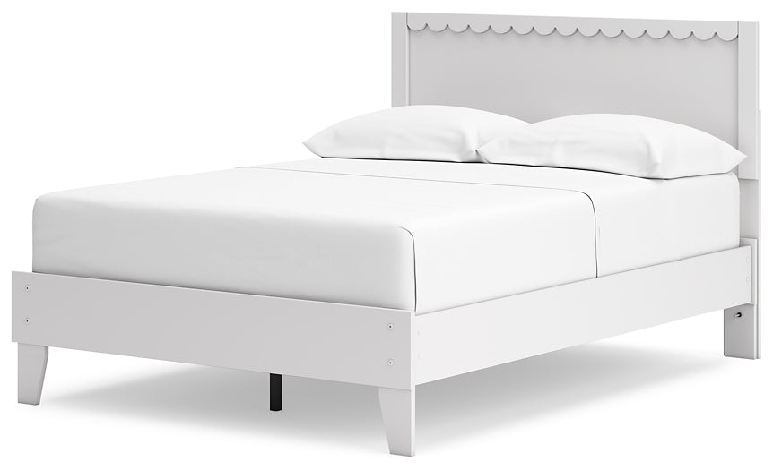 Hallityn Full Panel Platform Bed with Dresser, Chest and Nightstand