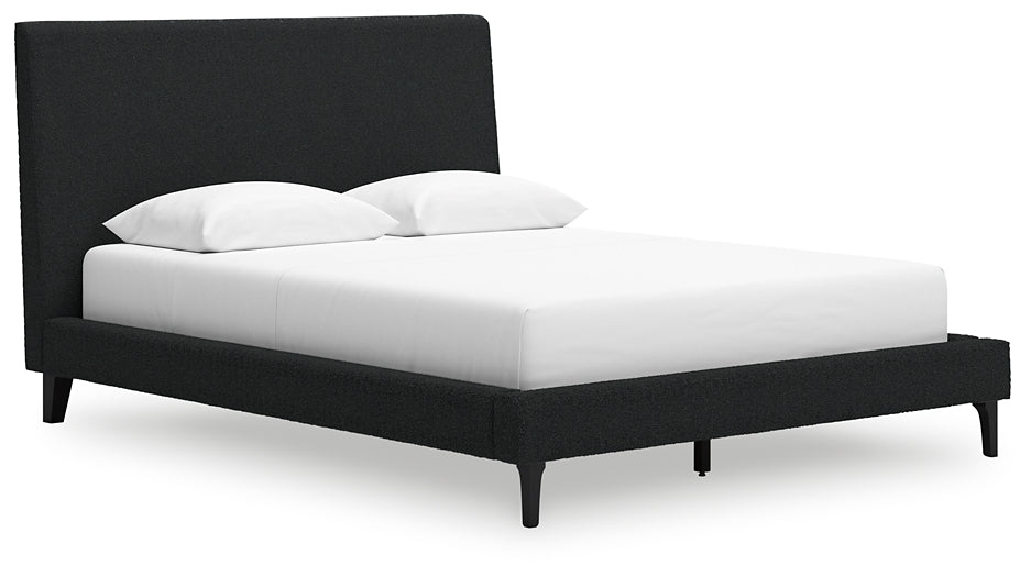 Cadmori Queen Upholstered Bed with Mirrored Dresser