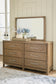 Cabalynn California King Panel Bed with Storage with Mirrored Dresser, Chest and 2 Nightstands