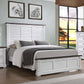 Hillcrest Wood Queen Panel Bed Distressed White