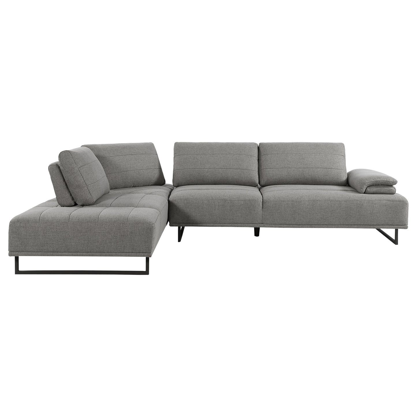 Arden Upholstered Sectional Sofa with Adjustable Back Taupe