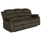 Rodman Upholstered Padded Arm Reclining Sofa Olive Brown