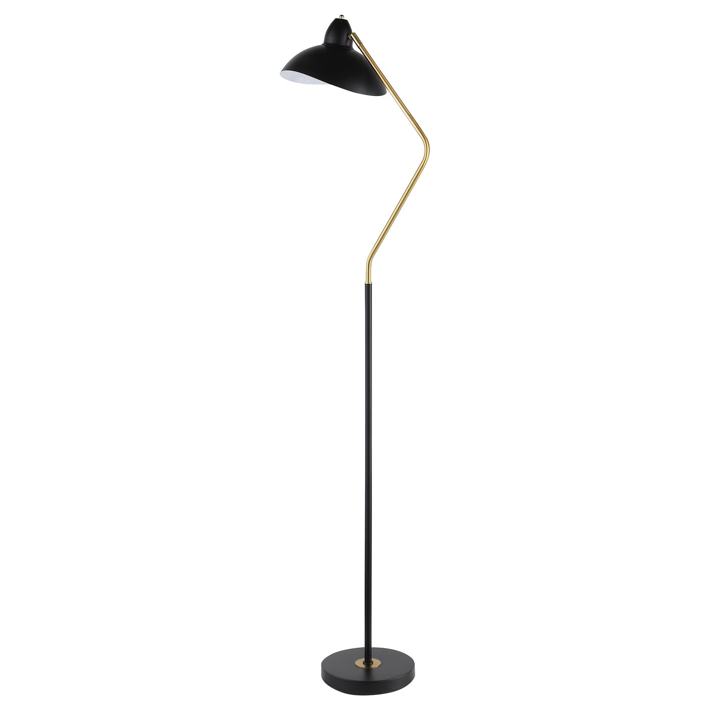 Lucien 69-inch Dome Shade Metal Task Floor Lamp Black