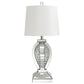 Klein 31-inch Empire Mirrored Acrylic Table Lamp Silver