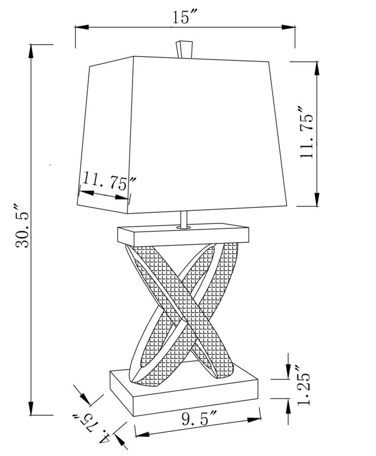 Dominick 31-inch Tapered Mirrored Acrylic Table Lamp Silver