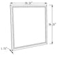 Noelle 39 x 39 Inch Wall Mirror with LED Lighting Silver